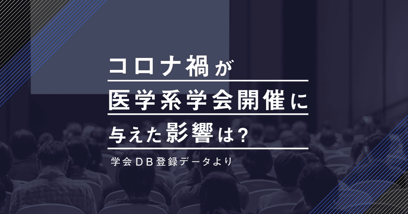 コロナ禍が医学系学会開催に与えた影響は?-学会DB登録データより-