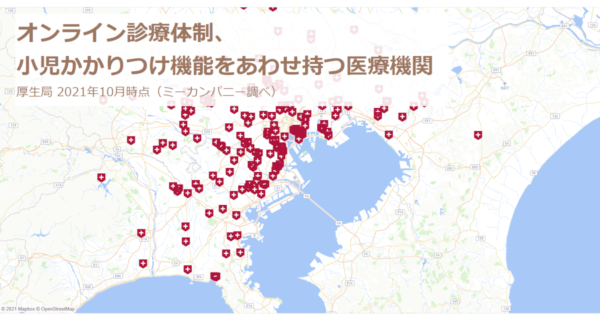 オンライン診療体制や小児かかりつけ機能を併せ持つ医療機関